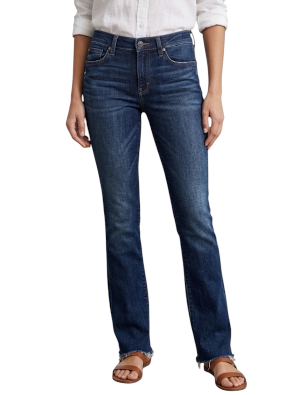7 For All Mankind Low Rise Bootcut Jeans Size 26 (Measures 28x31) Blue Wash
S